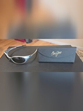 Maui Jim Women's Silver Frame Sunglasses with Dark Lenses